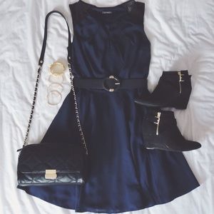 Navy blue work dress from Express